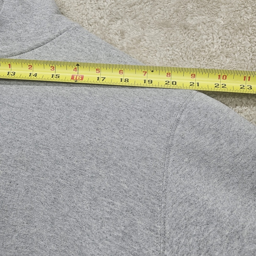 Carhartt Sleeve Logo Hoodie Gray Workwear Pullover Sweatshirt Mens Large - Picture 15 of 16